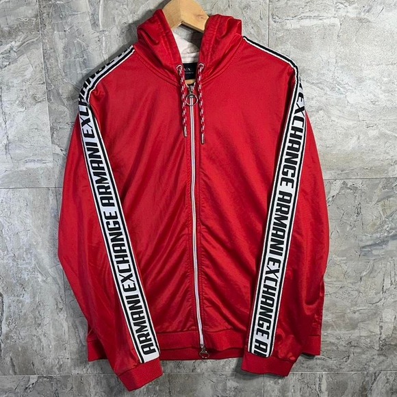 Armani Exchange Other - Armani Exchange Men's Hooded Full Zip Jacket Windbreaker Logo Tape Size XL